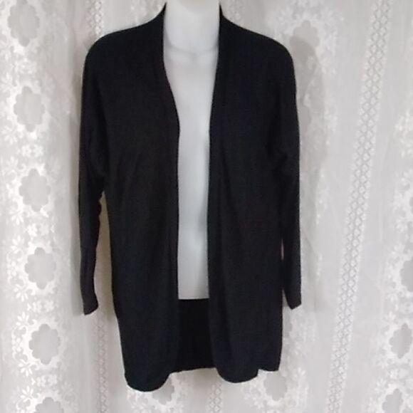 PREMISE BLACK WOMEN'S OPEN SWEATER SIZE L - Picture 1 of 14
